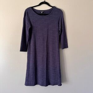 Hilary Radley French Terry Midi Dress | Heather Navy